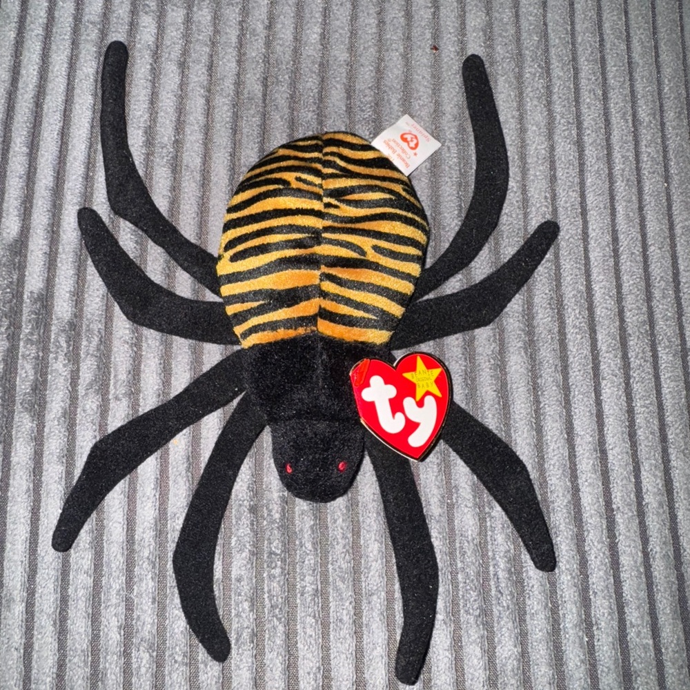 Ty Beanie Baby “Spinner” the spider.  Excellent condition.